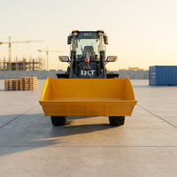 Chargeuse sur pneus diesel compacte avec godet frontal, direction hydraulique, moteur et pompe pour ferme, entrepôt et projets