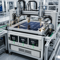 Équipement de fabrication de panneaux solaires automatiques à haute efficacité avec robotique et inspection vidéo en sortie de chaîne