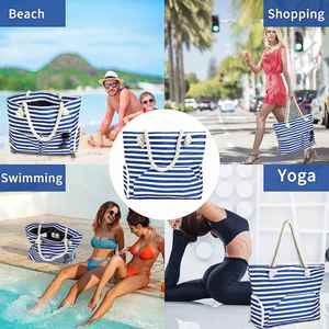 Nouveauté 2023 - Grand sac de plage multi-poches pour les voyages, la natation, la plage et les vacances - Product Image 5