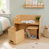 Ensemble table et chaises pour enfants en bois en forme de U, écologique et sûr, pour l'école, la bibliothèque, la maison, les jeux et les études