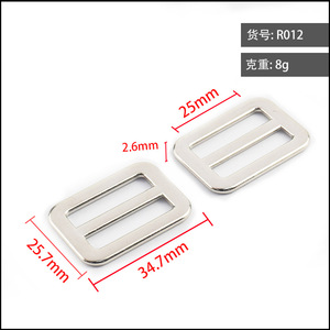 Hebilla deslizante de aleación de zinc de 15 mm a 50 mm, ajustable para bolsos, resistente al desgaste, con resorte duradero, primavera 2024 - Product Image 4