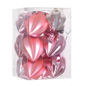 New Plastic Carambola Christmas Tree Decoration Pendant Special-shaped Electroplated Color Christmas Ball