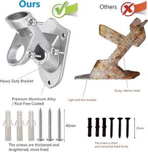 <strong>Flag</strong> Holder <strong>Flag</strong> <strong>Bracket</strong> Heavy Duty House <strong>Flag</strong> Pole Holder <strong>Bracket</strong> Aluminum Mount Stainless Steel <strong>Hardware</strong> - Product Image 6