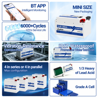 Batterie lithium-ion 25,6 V 100 Ah à coque en fer, remplacement de la batterie au plomb-acide pour système de panneaux solaires et alimentation de secours