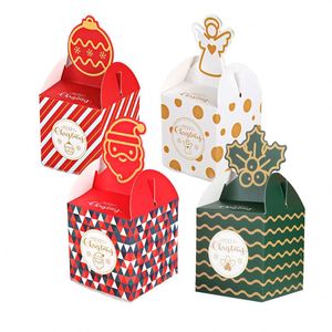 Cajas de embalaje de papel de regalo de Navidad personalizadas para aperitivos de pastel de caramelo para golosinas de víspera con impresión de laminación mate - Product Image 1