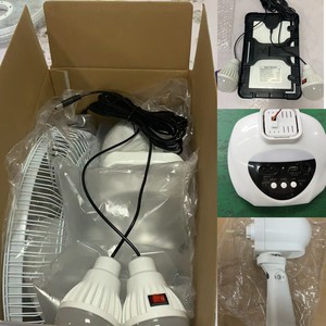 Rechargeable Solar Table <b>Fan</b> Solar Portable <b>Fan</b> With Two Light Bulbs Energy Saving DC Charging <b>Stand</b> <b>Fan</b> For Tent Travel Indoor - Product Image 6