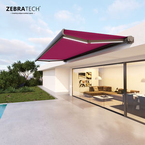 Parasol retráctil moderno de <span class=keywords><strong>aluminio</strong></span> para exteriores, impermeable, <span class=keywords><strong>manivela</strong></span> eléctrica, toldo de lluvia, vela de PVC para balcón y <span class=keywords><strong>terraza</strong></span> - Product Image 1