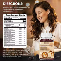 Compléments alimentaires nootropiques biologiques et végétaliens pour adultes, Cordyceps adaptogène, sans sucre, gommes aux champignons, bonbons vitaminés