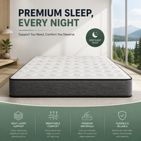 Matelas de lit d'hôtel matelassé de luxe minimaliste personnalisé en gros, système de soutien multicouche, cadre en bois, fabricant OEM pour chambre à coucher