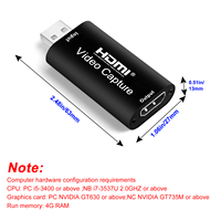 Capture vidéo 4K USB vers HDMI 1080p Équipement de capture vidéo HDMI vers USB 2.0 pour la diffusion en direct