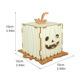 Puzzle Kayu 3D DIY Rumah Halloween Model Cetak UV Rakitan Tangan Dekorasi Festival Edukatif OEM Kustom