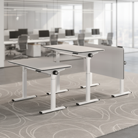 Bureau de travail électrique à hauteur réglable à un seul moteur, pliable, capacité de charge de 100 kg, table ergonomique assis-debout pour le bureau à domicile