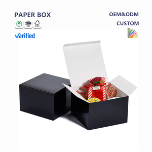 Cajas de regalo de envío de propuesta de dama de honor resistentes reciclables negras para regalos - Product Image 1