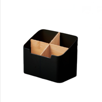 Organisateur de bureau multi-compartiments en PP pour stylos et télécommandes, écologique et multifonctionnel, idéal pour le bureau et les cosmétiques