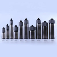 Flacons compte-gouttes vides transparents avec couvercles noirs à l'épreuve des enfants Capacité de 10ml 30ml 60ml 120ml pour médicaments et gouttes oculaires liquides