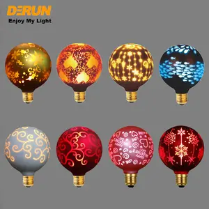 Festival G125 Laser Led Bulb 3W 4W E27 G80 G95 G125 Laser Led Bulb para la decoración de vacaciones de Navidad,