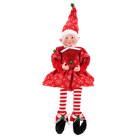 Figuras de Gnomos Miniatura Personalizadas de Tela, Muñecos de Duendes Navideños Sentados, Decoración Navideña de Lana de Alta Calidad