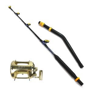 Canne à pêche OEM pour la pêche en eau salée au trolling et combo moulinets 80W, moulinets robustes pour la pêche en mer, canne à pêche au thon en haute mer - Product Image 5