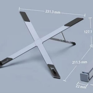Xách tay hợp kim nhôm máy tính xách tay đứng có thể gập lại máy tính xách tay hỗ trợ Khung máy tính tản nhiệt phụ kiện mới cho máy tính xách tay cơ sở - Product Image 2