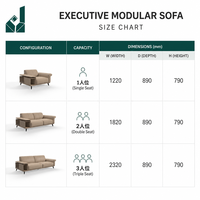 Ensemble de canapés de direction en cuir italien moderne, luxe, beige, cuir véritable, pour bureau de PDG, réception d'entreprise, salon