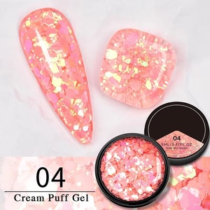 Vernis à ongles gel crème 5 ml, paillettes scintillantes colorées, gel pour manucure estivale, vernis à ongles UV qui s'enlève facilement - Product Image 1