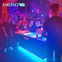 Table de bière de ping-pong électronique lumineuse HEROVR, jeu de fête compétitif de club allemand, fabriquée en métal durable