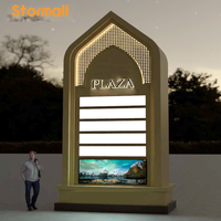 Panneau publicitaire LED en aluminium et acier inoxydable imperméable, personnalisable, pour publicité extérieure, sur pied