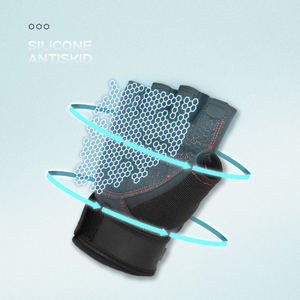 Aolikes # <span class=keywords><strong>Guanti</strong></span> da <span class=keywords><strong>Palestra</strong></span> C-109 <span class=keywords><strong>per</strong></span> <span class=keywords><strong>Uomo</strong></span>, Mezze Dita Traspiranti con Fascia Elastica <span class=keywords><strong>per</strong></span> Allenamento - Product Image 2