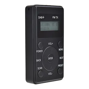 מיני רדיו FM DAB+ מקלט FM עם אוזניות משדר DAB-FM נייד מיקרו-USB רדיו דיגיטלי נטען לנסיעות יומיות