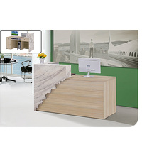 Comptoir de salon de beauté moderne réception d'hôpital en bois petit salon de luxe noir