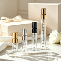 Flacon pulvérisateur rechargeable en verre borosilicate transparent de 2 ml, 3 ml, 5 ml, 10 ml avec bouchon à vis pour échantillons de parfum