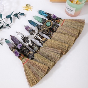 Bán buôn chữa bệnh tự nhiên đá thủ công tinh thể pha lê điểm cột ma thuật phù thủy chổi - Product Image 2