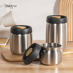 Ensemble de boîtes à thé japonaises multifonctionnelles hermétiques en acier inoxydable Thankhot, trois tailles, pour le stockage du thé en vrac - Product Image 4