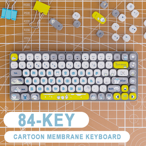 Dễ Thương Phim Hoạt Hình Kích Thước 75% 84-Key Màng 2.4G Bàn Phím Không Dây Đầy Màu Sắc Bàn Phím Di Động - Product Image 3