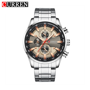 Reloj de Cuarzo CURREN 8351 para Hombre, Deportivo, de Lujo, para Negocios, Caja de Aleación de 45 mm, Resistente al Agua 3BAR, con Puntero de Dibujos Animados - Product Image 1