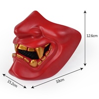 Demi-masque tactique CS Halloween Evil Smile Ghost Mask pour mascarade Festival Party Movie Prop