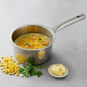 Olla para leche y salsa de acero inoxidable con mango largo, apta para lavavajillas, diseño moderno para cocinas de gas e inducción - Product Image 2