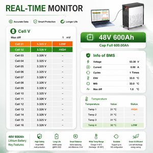 EU STOCK Tax Free <b>48V</b> 100Ah 5Kwh 300Ah 15Kwh 16S BMS 51.2V 30Kwh <b>48V</b> 600Ah Home Energy Storage <b>Battery</b> - Product Image 4