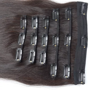 Jasminebeauty Extensiones de Cabello con Clip al por Mayor, 100% Cabello Humano Natural Sin Procesar, Extensiones de Cabello con Clip - Product Image 1