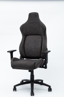 Chaise de bureau gaming exécutive en cuir, ergonomique, dossier haut, accoudoirs 3D réglables, pivotante, inclinable, minimaliste en acier inoxydable