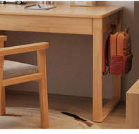 Bureau d'ordinateur portable/table d'étude moderne en bois de chêne massif et console sculptée à la main chinoise avec tiroir, durable