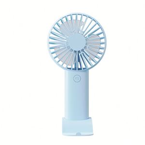 Portable Mini Handheld Fan with <b>Phone</b> <b>Stand</b> - Custom Logo USB Rechargeable Pocket Fan for Gifts & Promotions - Product Image 2
