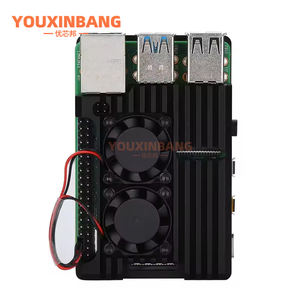 Custodia in Metallo per Raspberry <span class=keywords><strong>Pi</strong></span> 4a Generazione, Scatola in Lega di Alluminio per Raspberry <span class=keywords><strong>Pi</strong></span> 4B+, Custodia di Raffreddamento 4B, Accessori - Product Image 3