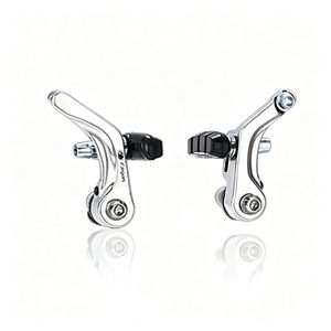 Brake Canti VTT <span class=keywords><strong>de</strong></span> style <span class=keywords><strong>ancien</strong></span> en aluminium à double ressort, durable, réglable, noir/argent au choix, longueur 64 mm - Product Image 1