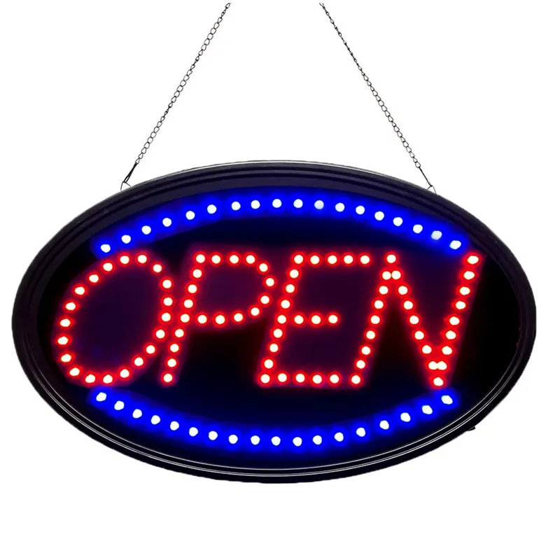 Customized Led Open Sign Outdoor Neon Light Business Letter Logo Shop Board Hanging Advertising Coffee Smart Open Closed Sign