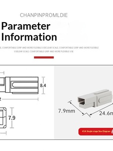 Connecteur d'alimentation monophasé 15A 30A 45A avec bornes en cuivre violet pour câblage à courant élevé - Product Image 5