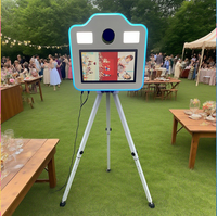 Photomaton intelligent 15,6 pouces avec écran tactile, éclairage RGB surround, machine photo LED DSLR, autres fournitures de fête, Photobox