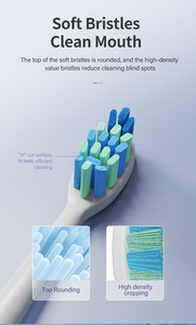 Spazzolino elettrico intelligente con precisione in fabbrica con doppia testa a basso costo a LED di ricambio impermeabile ricaricabile per adulti - Product Image 4