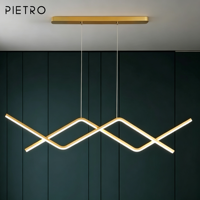 Lustre de salle à manger moderne en gros, suspension LED de luxe réglable en hauteur pour bar et cuisine, luminaire suspendu à intensité variable
