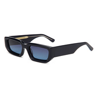Lunettes de soleil rectangulaires rétro unisexes en acétate de qualité supérieure, avec support de logo personnalisé, idéales pour la plage et les excursions touristiques